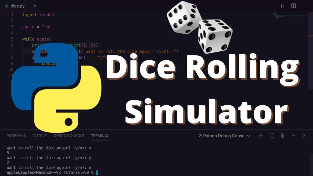 Dice Rolling Stimulator Python Mini Project