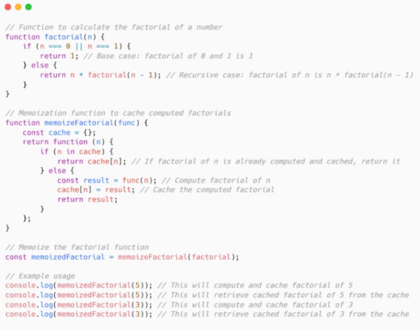 Memoization on synchronous operations